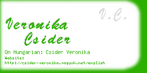 veronika csider business card